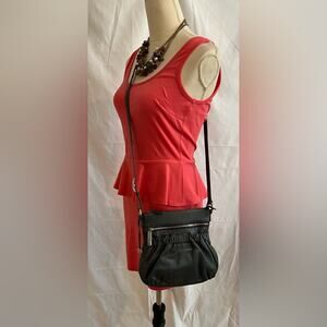 BRIGHTON GRAY LEATHER CROSSBODY SHOULDER‎ BAG PURSE
